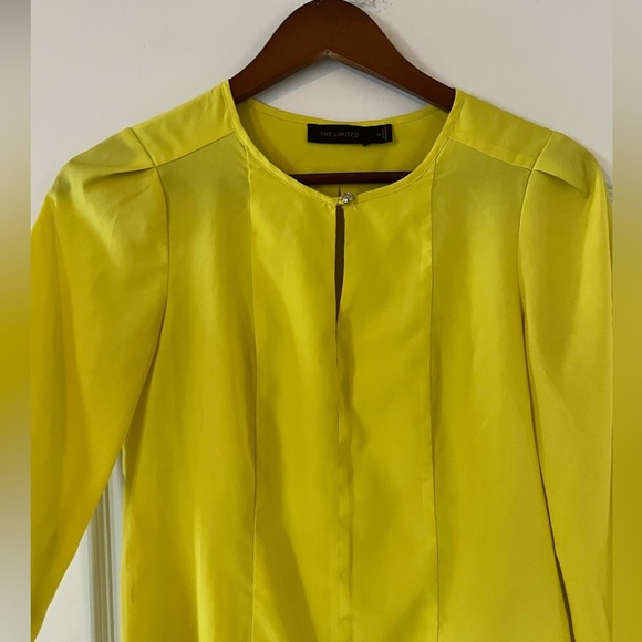 The Limited Bright Yellow Polyester Blouse Women’s Size XS - Picture 4 of 12